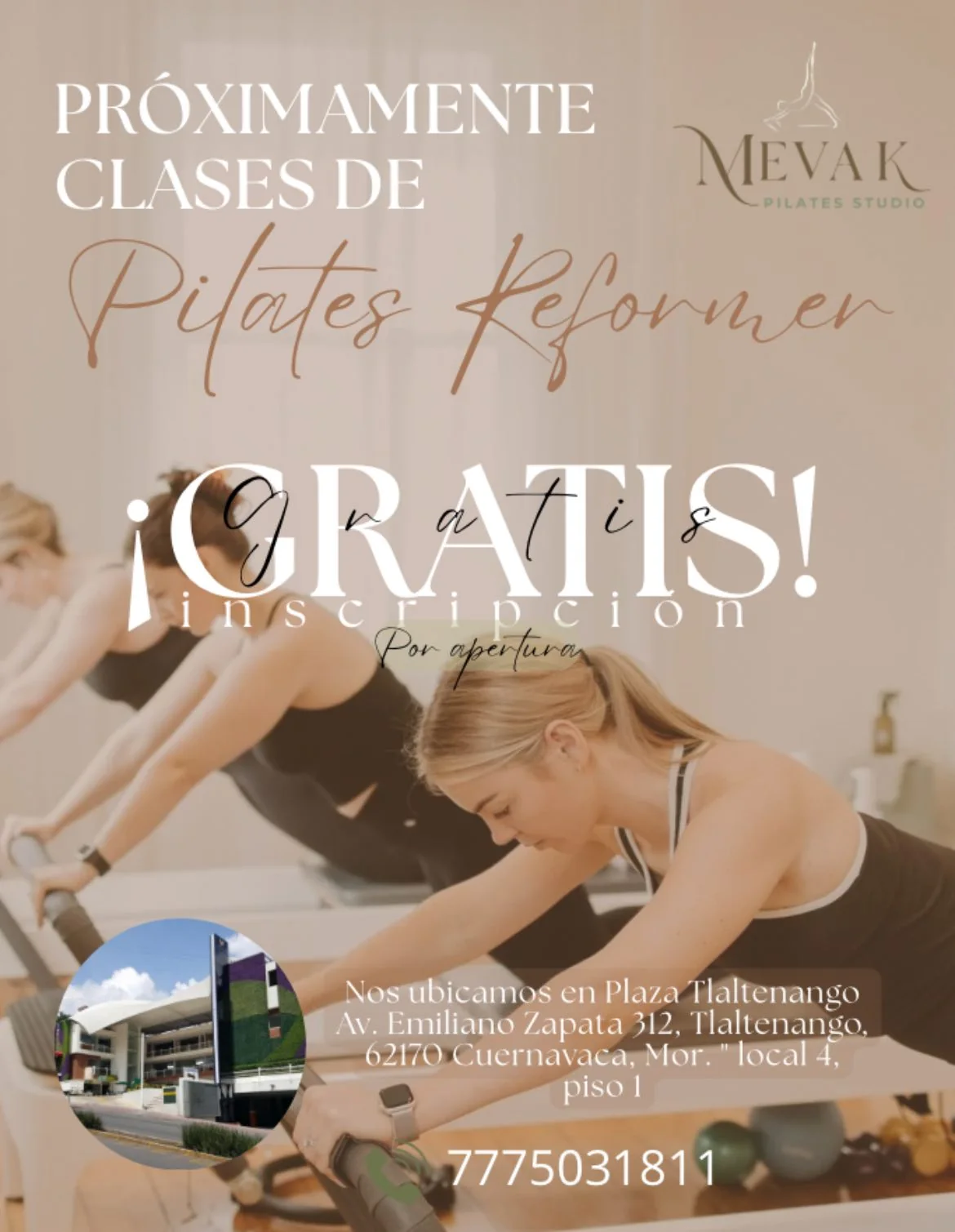 Promoción de clases de Pilates Reformer